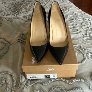 Louboutin Pigalle 85 Patent Black heel size 40